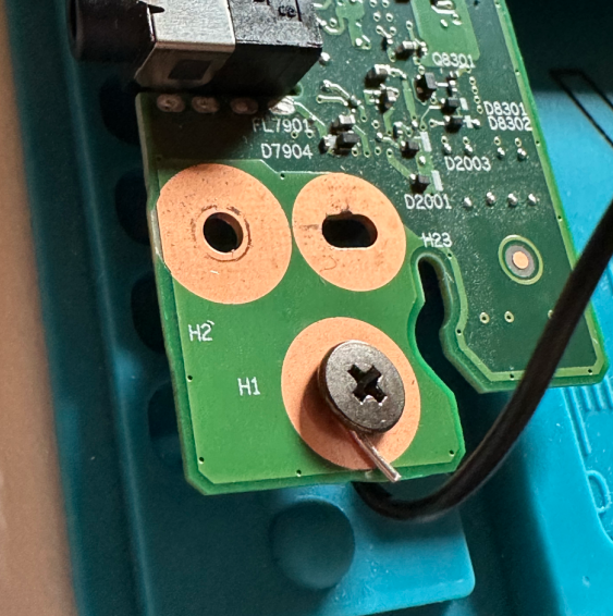 Ground wire attached to a ThinkPad X13